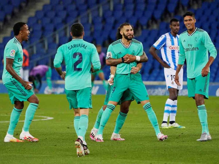 Real Madrid recupera el liderato al vencer 2-1 a Real Sociedad
