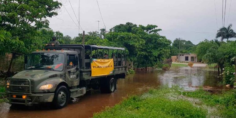Ejército Mexicano continúa aplicando el Plan DN-III-E en varios estados de la República Mexicana por lluvias