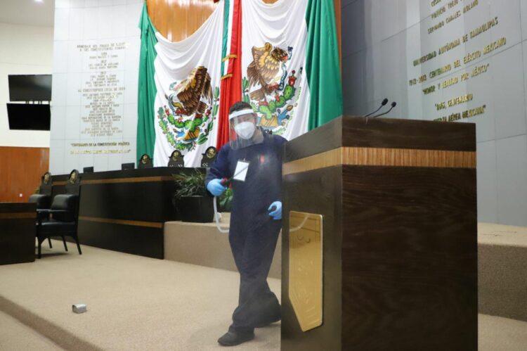 Refuerzan medidas sanitarias en el Congreso de Tamaulipas
