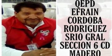 Fallece líder ferrocarrilero de Madero por COVID.
