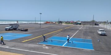 Concluye Gobierno de Matamoros estacionamiento en parque costero de Playa Bagdad