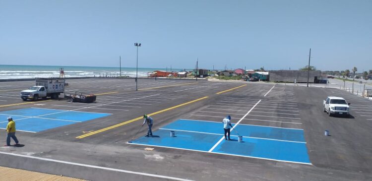 Concluye Gobierno de Matamoros estacionamiento en parque costero de Playa Bagdad