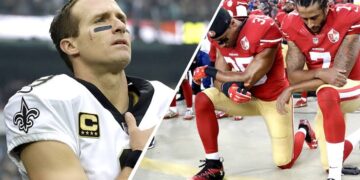 Drew Brees no quiere hincarse durante el himno de los Estados Unidos