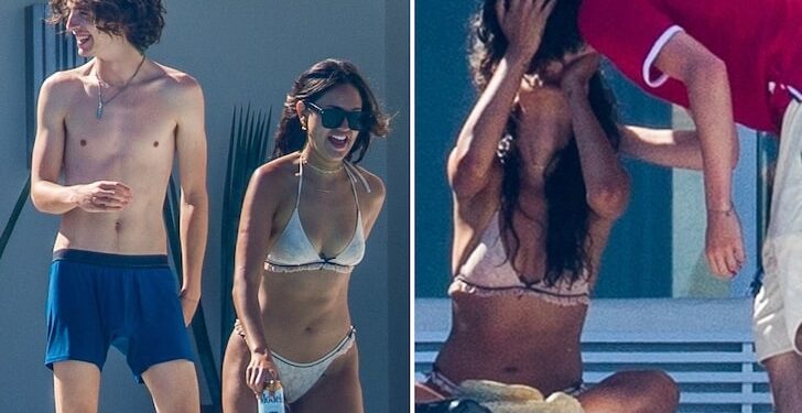 Eiza González y el actor Timothée Chalamet de romance