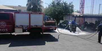 Desinfectan instalaciones de la Guardia Nacional