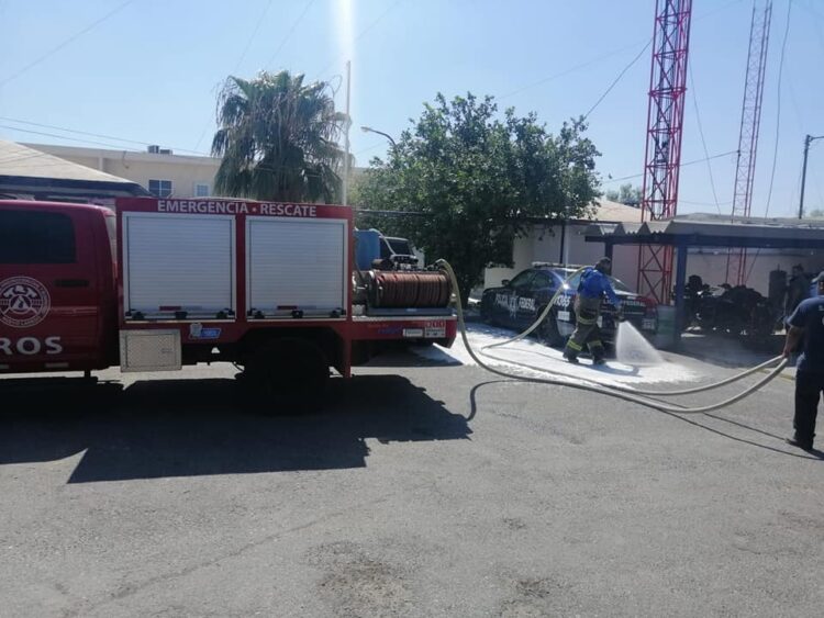 Desinfectan instalaciones de la Guardia Nacional