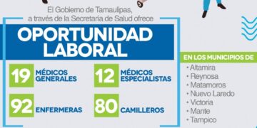 Gobierno de Tamaulipas contratará personal de salud para atender en hospitales COVID