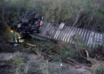 Vuelca tráiler con calabazas y pepinos en ruta Victoria-Matamoros
