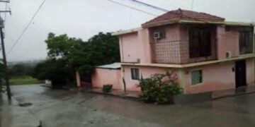 Lluvia torrencial en la capital