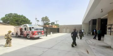 Hace PCyB simulacro de  de incendio en Consulado