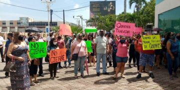 Protestan comerciantes, piden dejarlos trabajar en Ciudad Madero