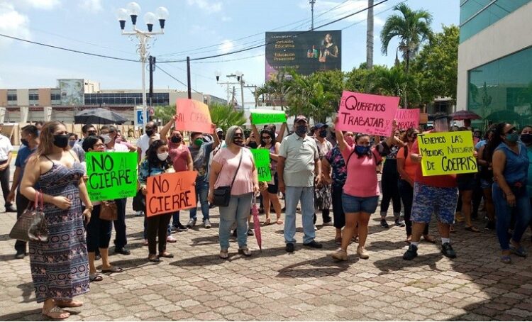 Protestan comerciantes, piden dejarlos trabajar en Ciudad Madero