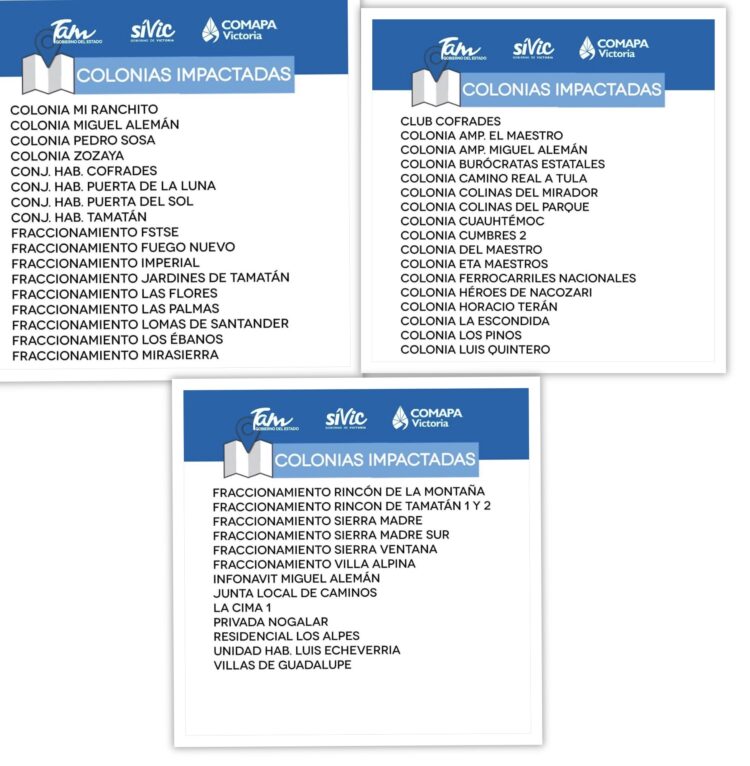 Anuncia COMAPA Victoria corte de servicio en plena Canícula