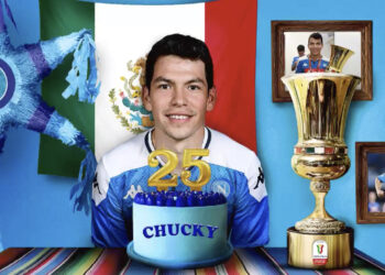 El Napoli celebra ‘a lo mexicano’ el cumpleaños 25 de Chucky Lozano