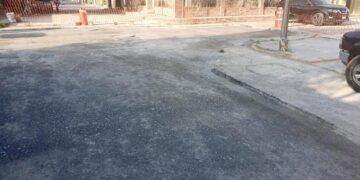 Corrigen socavón de calles Anáhuac y Río Pánuco