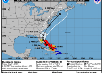 Bahamas se prepara para recibir al Huracán Isaías