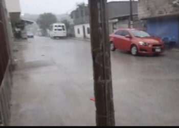 Fuerte lluvia en la capital