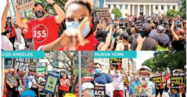 20 ciudades en paro antiracismo en Estados Unidos
