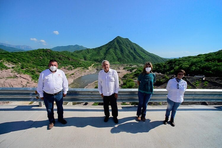 López Obrador inaugura presa Los Pilares en Sonora