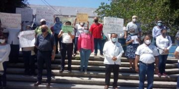 Intimidan a empleados de Salud que mantienen protesta en Jurisdicción II