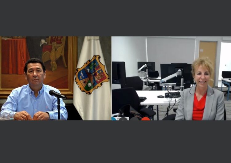 Da bienvenida Mario López a Yolanda A. Parra, Cónsul de EU en Matamoros