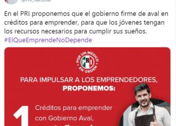 Exige PRI créditos y exención de impuestos a jóvenes emprendedores 