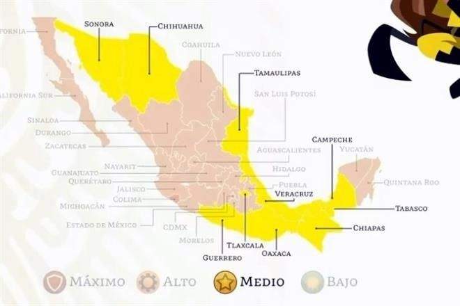 Tamaulipas y 9 estados a semáforo amarillo en Septiembre