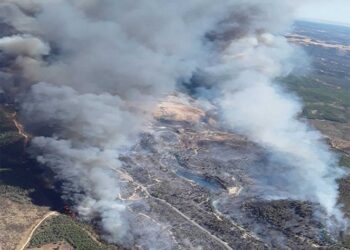 Evacuan 2, 400 personas en España por incendio forestal en Huelva