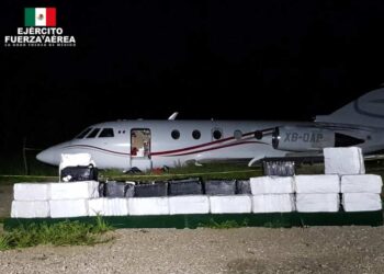 Aseguran avioneta con 369  millones de pesos en cocaína en Chiapas