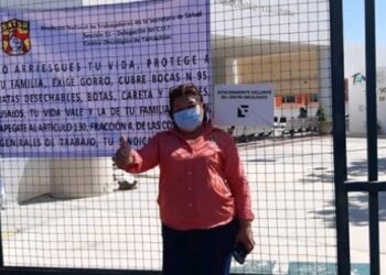 Protestan trabajadores del hospital Oncológico de Victoria