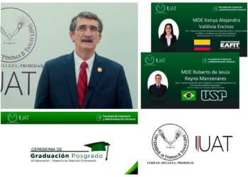 Felicita Rector de la UAT a egresados de la Maestría en Dirección Empresarial