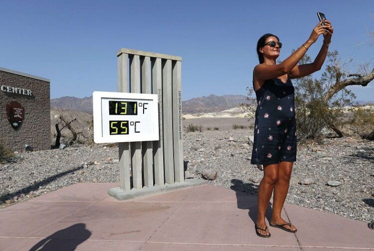Vive California temperatura más alta jamás registrada 54.4 grados