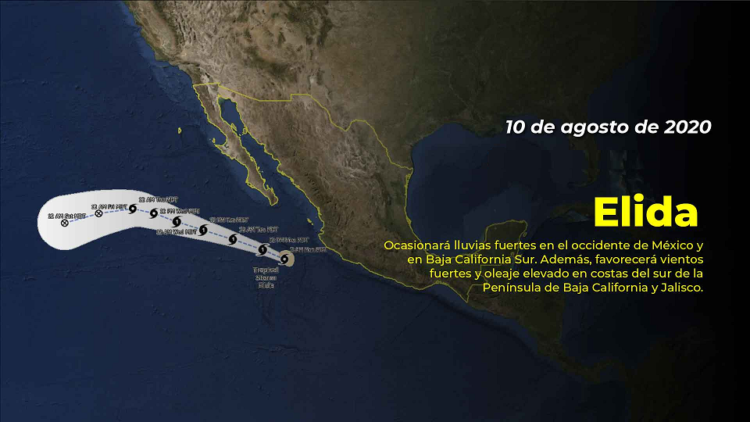 Tormenta Elida se convertirá en huracán durante el día de hoy