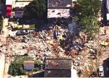 Gran explosión de gas sacude vecindario en Baltimore