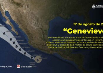 La Tormenta tropical “Genevieve” se intensificará a huracán en las próximas horas en costas de Michoacán