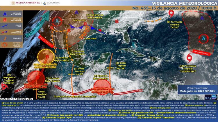 Zona de baja presión podría evolucionar a ciclón tropical durante este fin de semana