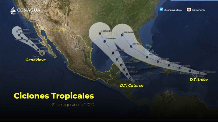 Depresión Tropical 14 generará lluvias intensas en Quintana Roo y Yucatán