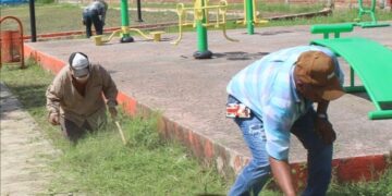 Limpia Gobierno de Victoria los espacios públicos deportivos