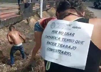 “Por no usar tapaboca tengo que hacer trabajo comunitario”
