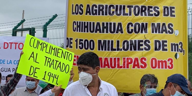 Pisotean Chihuahua, CONAGUA y CILA derechos de Tamaulipas, denuncian en caravana