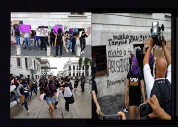 Feministas realizan pintas y destrozos al Palacio Municipal de Tampico