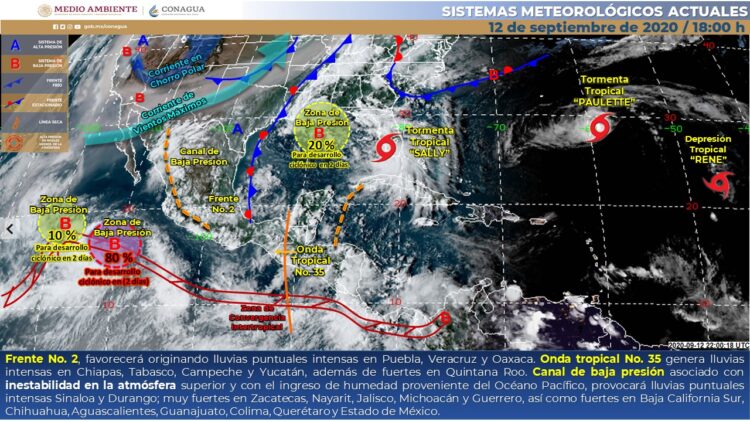 Se prevén lluvias intensas en Tamaulipas y 8 estados más del país
