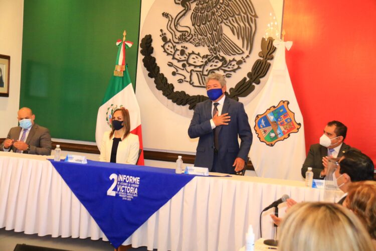 Rinde Xicoténcatl González, II Informe en Victoria, aporta sus datos