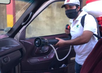 Realiza Partido Verde Victoria campaña para higienizar autos