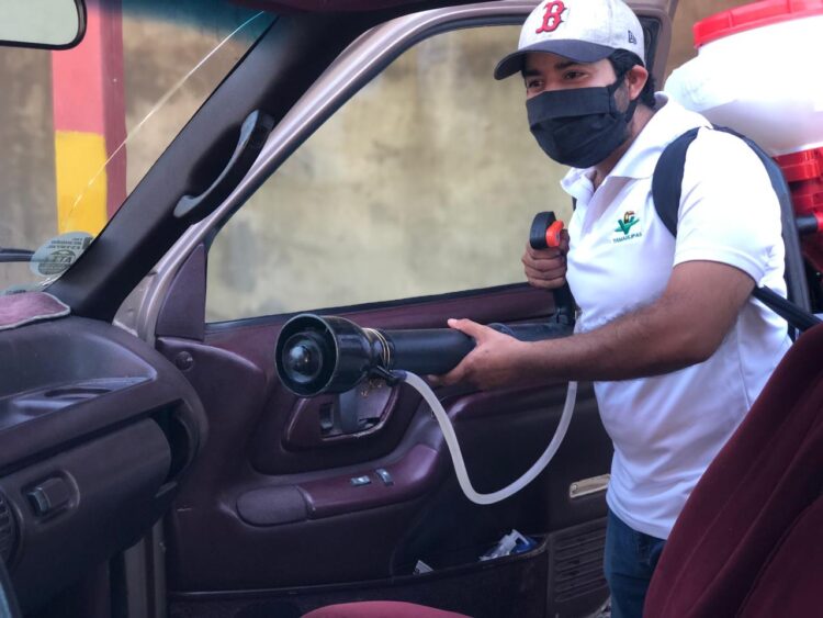 Realiza Partido Verde Victoria campaña para higienizar autos