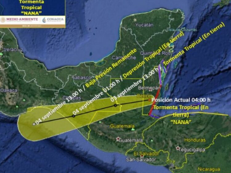 Tormenta tropical Nana llegará a Chiapas las próximas horas: afectará a 7 estados del sur de México