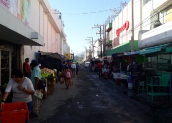 Baches tapizan zona del Mercado Argüelles de Cd. Victoria