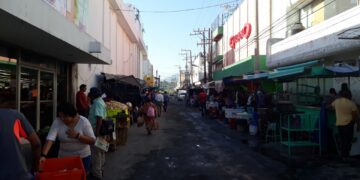 Baches tapizan zona del Mercado Argüelles de Cd. Victoria