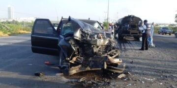 Dos lesionados en aparatoso choque en Cd. Victoria