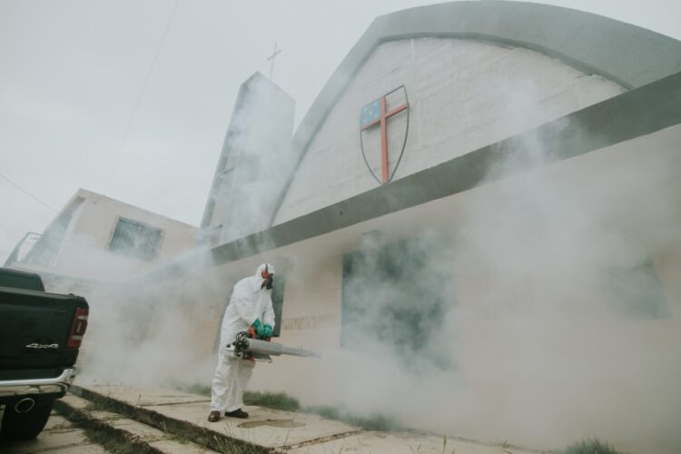 Realiza Gobierno de Matamoros desinfección en edificios de organizaciones religiosas